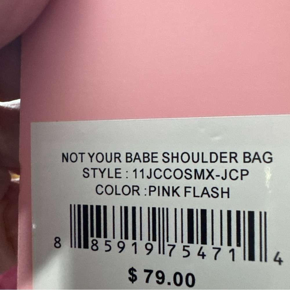 Juicy Couture Pink FlashNot Your Babe  Shoulder Bag with Gold Chain. With Charms - Picture 11 of 13
